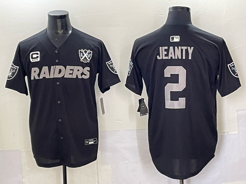 Men Oakland Raiders #2 Jeanty Black 2025 Nike NFL jersey 002